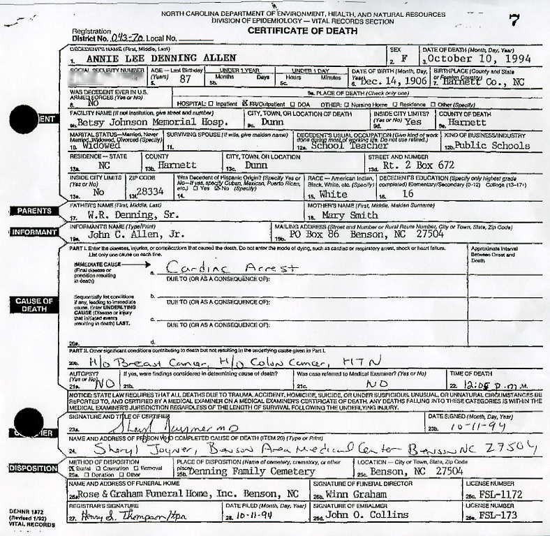 Death Certificates